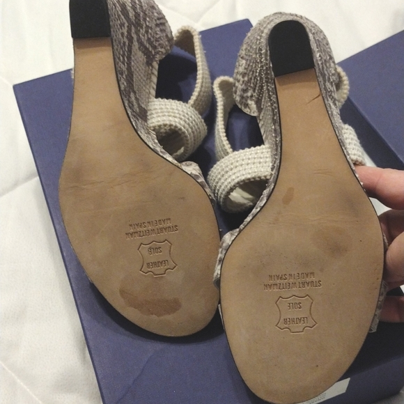 Stuart Weitzman Grasp snakeskin sandals - Picture 3 of 5
